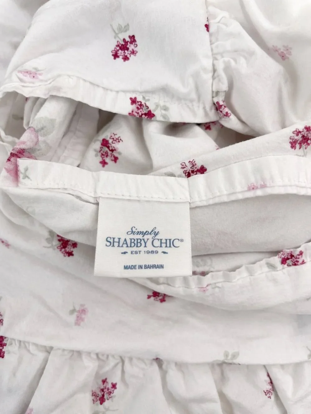 Simply Shabby Chic Floral Ruffle Pillowcase Cotton Standard Queen Size Bedding